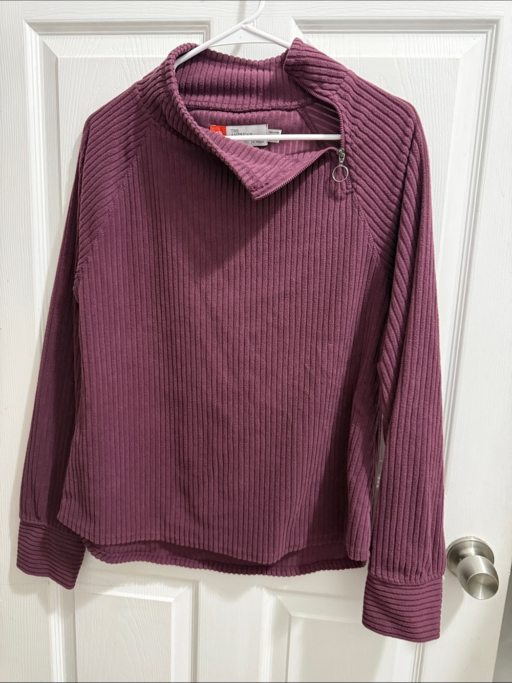 Ottoman strip pullover Sweater - Plum The American Outdoorsman for women